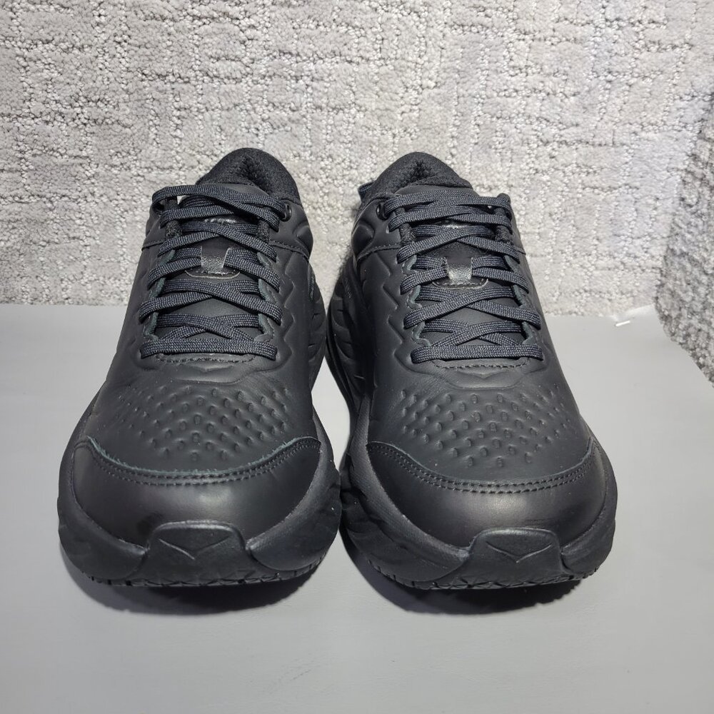 Hoka One One Bondi SR Women's Size US 8 Black Leather Athletic Running Sneakers. - Picture 2 of 10